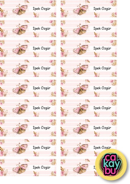 Kelebek Okul Sticker Seti 105 Adet indirimleri