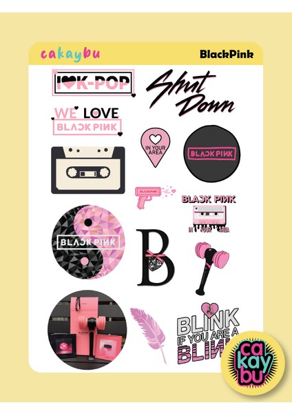 Black Pink Sticker
