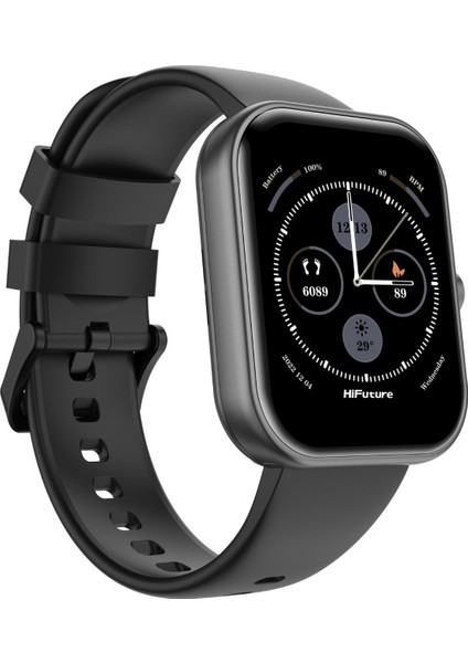 Ultra2 Pro IP68 Su Geçirmez Nabız Spor Sağlık Sp02 Kan Oksijeni Takibi Arama Özellikli iOS & Android Amoled Ekran 45mm Akıllı Saat Gün Siyah