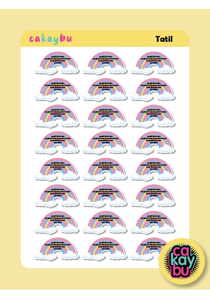 Öğretmen Tatil Motivasyon Sticker