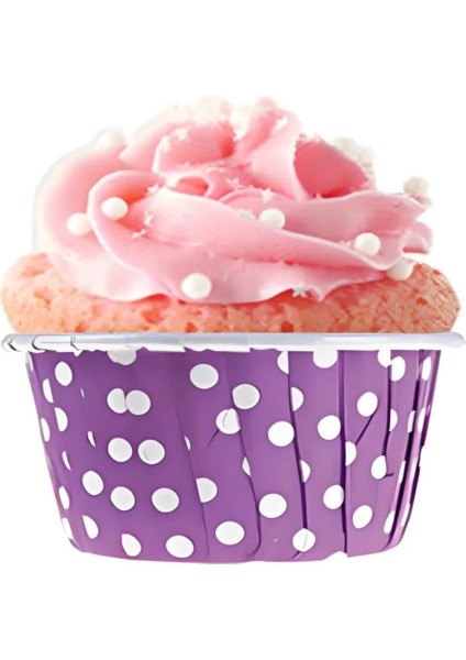 Muffin Cupcake Kek Kalıbı Kapsülü Puantiyeli Özel Pet Kapsül 20'li