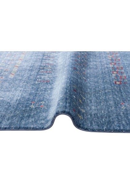 Zara Zr 06 Blue Otantik Desenli Özel Hav Vermeyen ve Kolay Temizlenebilir Tensel Kullanılarak El Emeği Ile Özel Tezgahlarda Üretilen Modern Uşak Halısı fiyatları