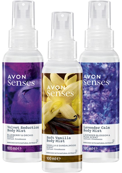 Senses Orkide, Lavanta ve Vanilya Kokulu Vücut Spreyi Paketi
