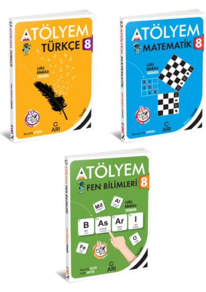 8.Sınıf Atölyem Seti - Türkçe + Matematik + Fen Bilimleri