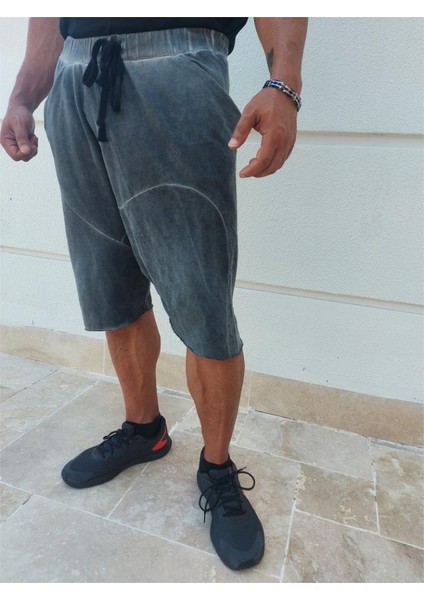 Capotrio Erkek Özel Tasarım Vintage Şalvar Şort fiyatları