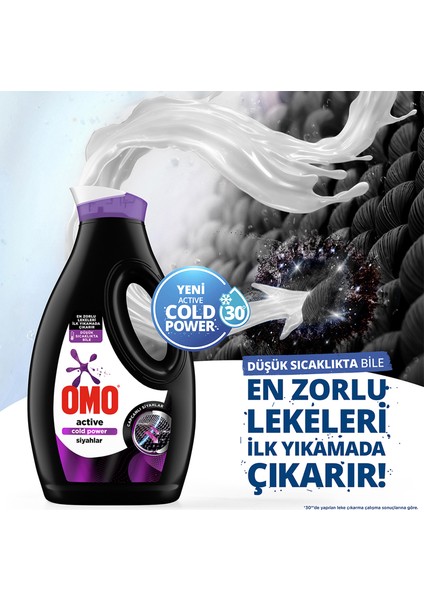 Sıvı Active Cold Power Siyahlar Için + Omo Sıvı Active Fresh Cold Power Beyazlar Için Çamaşır Deterjanı 1690 ml