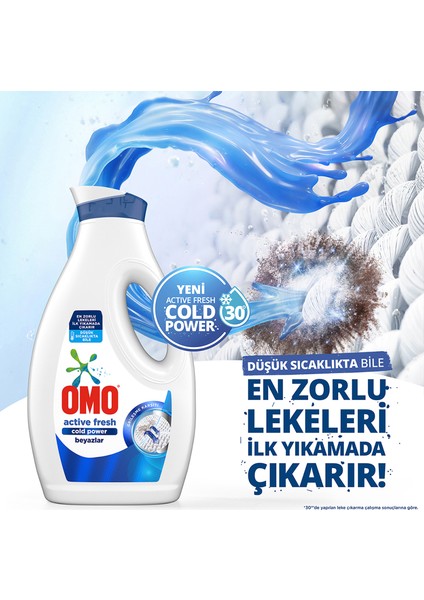 Sıvı Active Cold Power Siyahlar Için + Omo Sıvı Active Fresh Cold Power Beyazlar Için Çamaşır Deterjanı 1690 ml