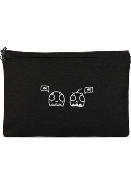 Sevimli Karakter Baskılı Clutch Makyaj Çantası