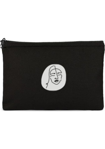 Kadın Baskılı Clutch Makyaj Çantası