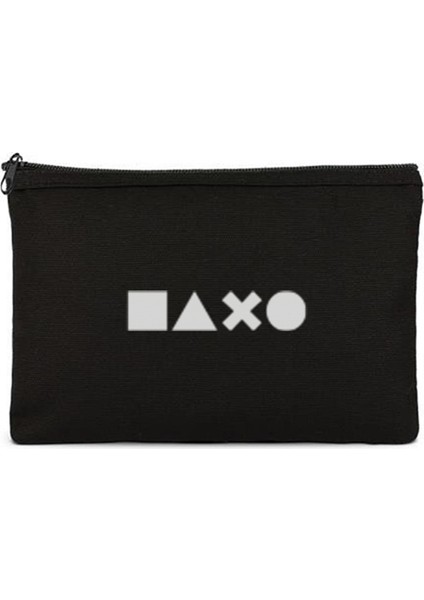 Oyuncu Tema Baskılı Clutch Makyaj Çantası