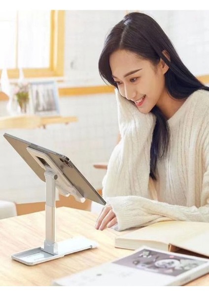 Evrensel Teleskopik Katlanabilir Telefon Tablet Standı 4 - 11 Inç Ebatlar Arası Katlanabilir Stand fırsatları