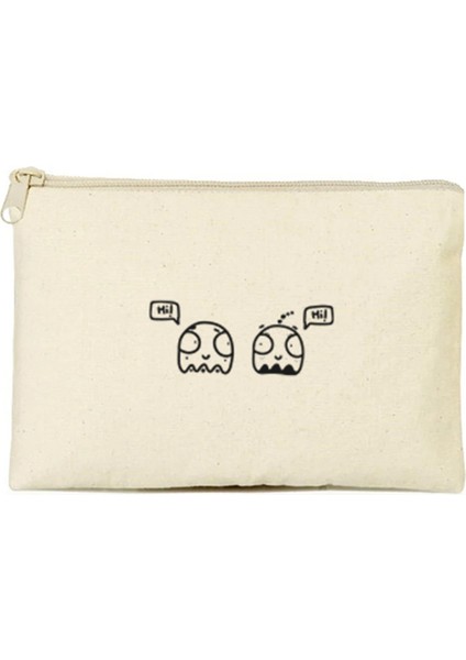 Sevimli Karakter Baskılı Clutch Makyaj Çantası