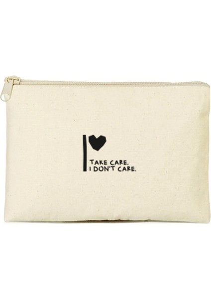 Kendine Iyi Bak Baskılı Clutch Makyaj Çantası