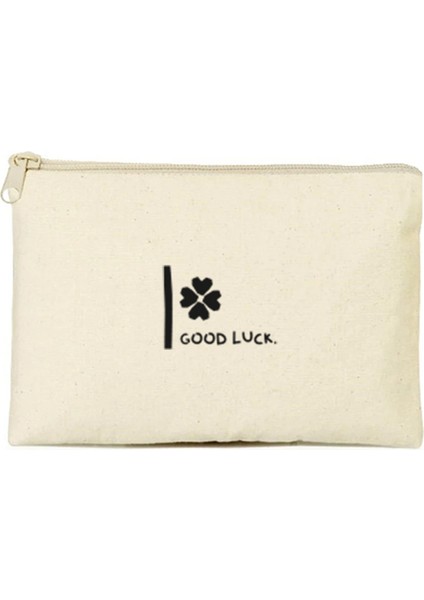 Yonca Baskılı Clutch Makyaj Çantası