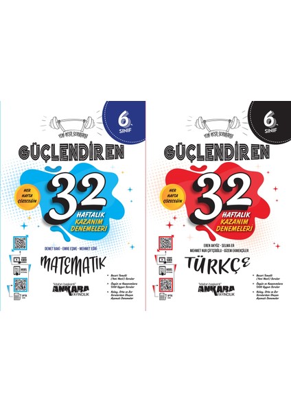 6.Sınıf 32 Hafta 2'Li Set Matematik,Türkçe