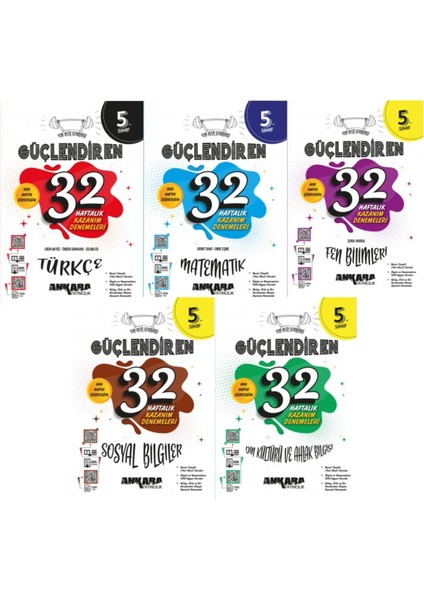5.Sınıf 32 Hafta 5'Li Set Matematik,Fen,Türkçe,Sosyal,Din Kültürü