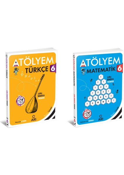 6.Sınıf Türkçe + Matematik Atölyem Seti 2025 (2 KİTAP)