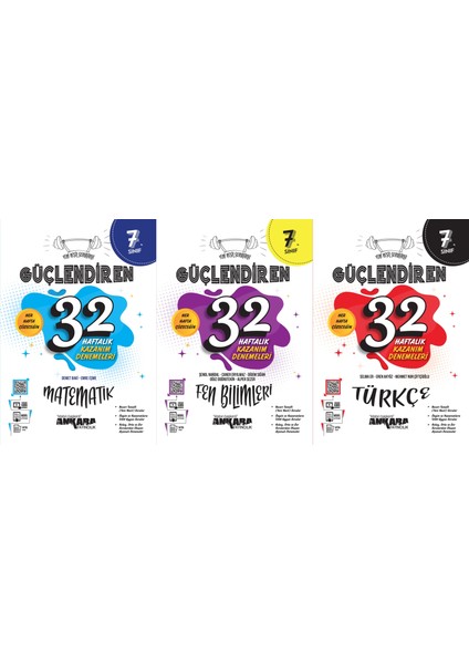 7.Sınıf 32 Hafta 3'Lü Set Matematik,Fen,Türkçe