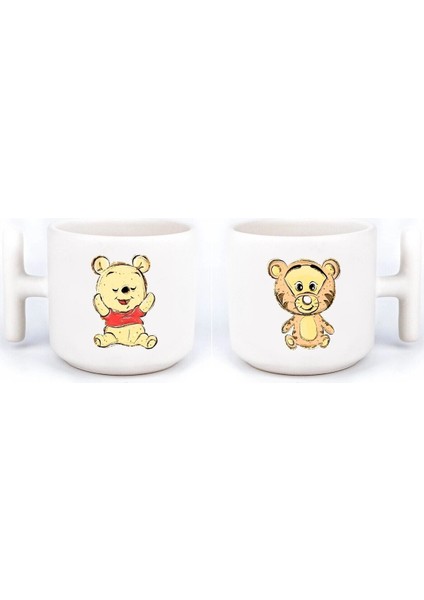 Winnie The Pooh Pooh, Tigger 2'li El Yapımı T Kulplu Fincan