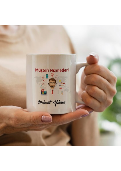 Kişiye Özel Meslek Müşteri Hizmetleri Tem. Kupa Bardak