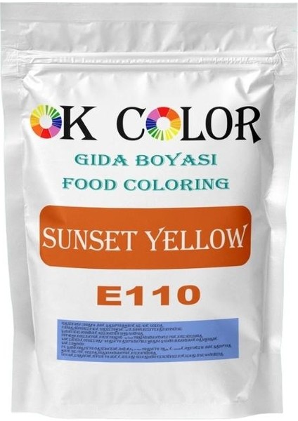 Sunset Yellow E110 Gün Batımı Sarısı Toz Gıda Boyası 10 gr