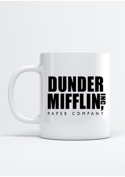 The Office Dizisi Dunder Mifflin Company Logo Baskılı Porselen Kupa Bardak