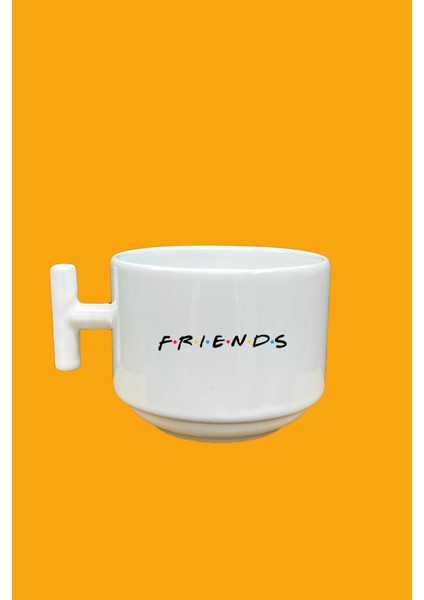 Friends Yazısı Baskılı T Kupa Fincan