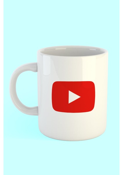 Youtube Logo Baskılı Kahve Kupası