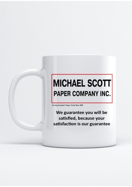 Michael Scott Paper Company Dunder Mifflin We Guarantee The Office Kupa Bardak