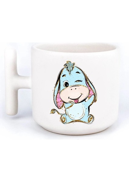 Winnie The Pooh Pooh, Iyor (Eeyore), Piglet 4'lü El Yapımı T Kulplu Fincan