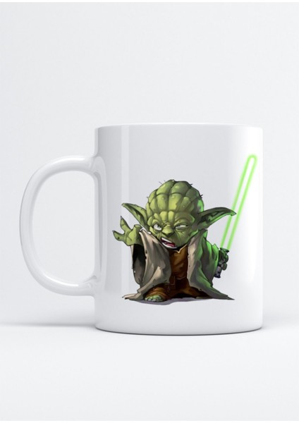 Star Wars Yoda Baskılı Porselen Kupa Bardak