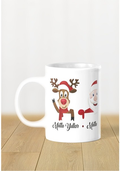 Hediyelik Yeniyıl / Yılbaşı / Noel Baba Baskılı Kupa Bardak