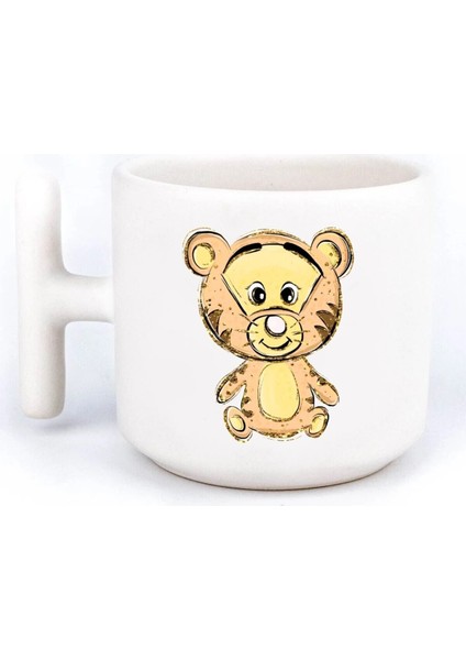 Winnie The Pooh Tigger El Yapımı T Kulplu Fincan