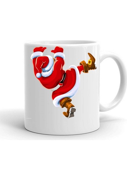 Yılbaşı Noel Temalı Beyaz Seramik Kupa