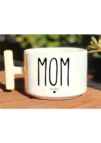 Mom Dad The Best Baskılı Çift 2'li Beyaz T Kulp Kupa Bardak fiyatları