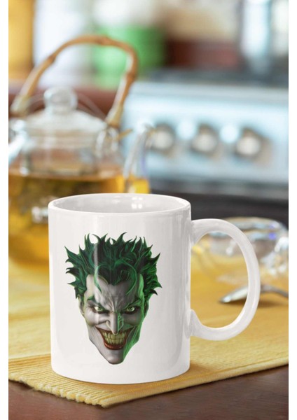 Joker Baskılı Porselen Kupa Bardak
