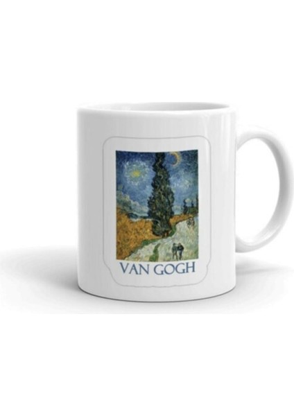 Road With Cypresses By Van Gogh Baskılı Kupa/bardak