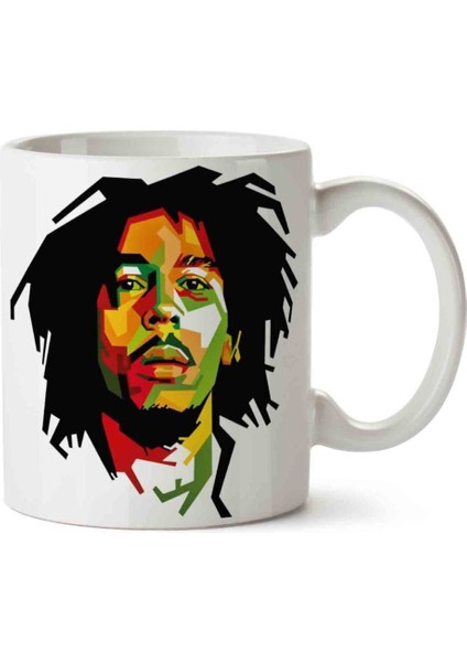 Bob Marley 3 Porselen Kupa Bardak
