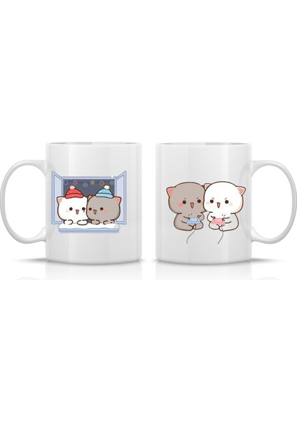 Mochi Cat Motto Sevgili Aşk Kupa