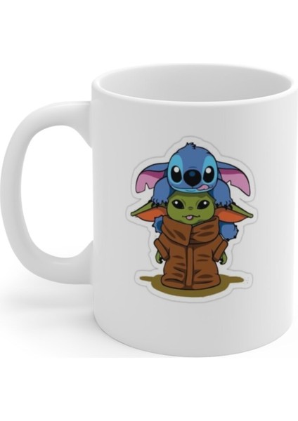 Stitch&baby Yoda Baskılı Kupa Bardak