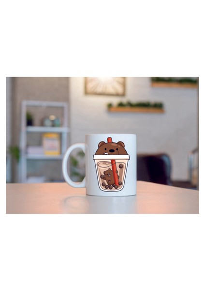 Ayı Cappuccino Tasarımlı Kupa Hediyelik Eşya Hediyelik Kupa