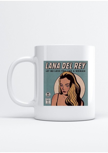 Lana Del Rey Baskılı Beyaz Kupa Bardak