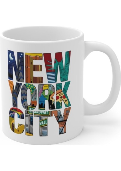 New York City Baskılı Kahve Kupası Hediyelik Eşya Hediyelik Kupa