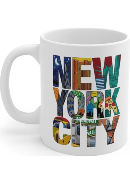 New York City Baskılı Kahve Kupası Hediyelik Eşya Hediyelik Kupa