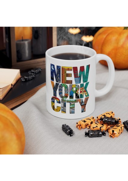 New York City Baskılı Kahve Kupası Hediyelik Eşya Hediyelik Kupa