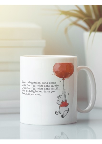 Beyaz Kupa Bardak Winnie Arkadaşlık Dostluk Kardeşlik