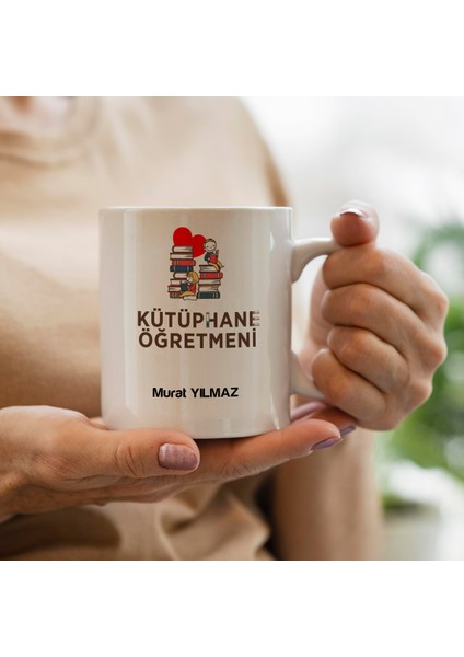 Kişiye Özel Meslek Jandarma Kütüphane Öğretmeni Bardak