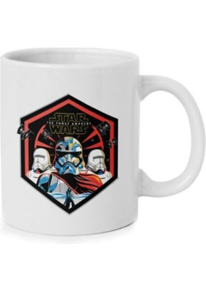 Beyaz Star Wars Baskılı Kupa