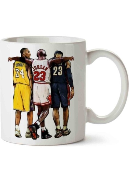 Michael Jordan Kobe Bryant Lebron James Porselen Kupa Bardak