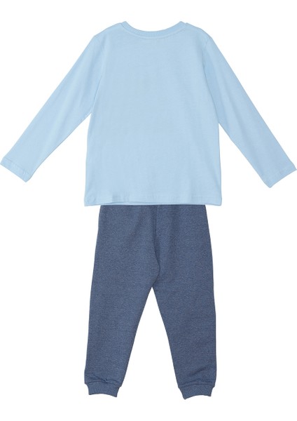 Helikopter Erkek Çocuk Mavi T-Shirt Pantolon Takım fırsatları
